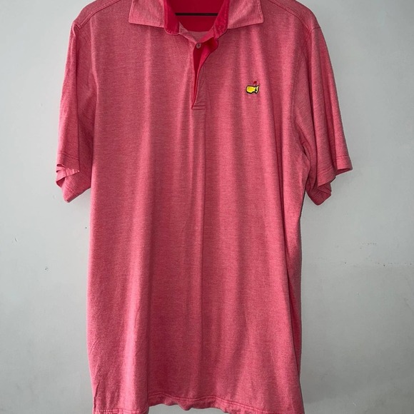 Masters Clubhouse Collection Polo Shirt L Pink Made in Italy Cotton Blend - Picture 1 of 5